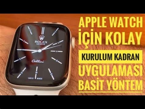 apple watch için kolay kurulum kadran uygulaması basit yöntem.